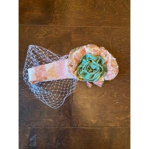 Persnickety hair pretty headband with fascinator lace pearl